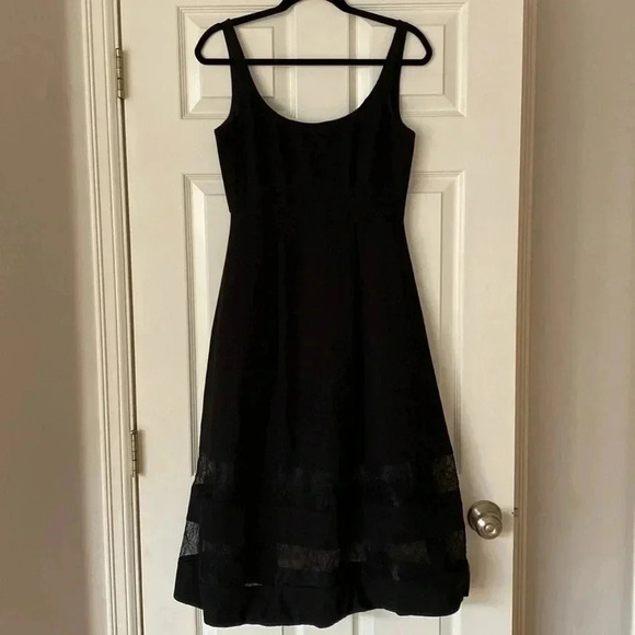 AIDAN MATTOX Spaghetti Strap Below The Knee Party Fit + Flare Dress - Picture 4 of 10